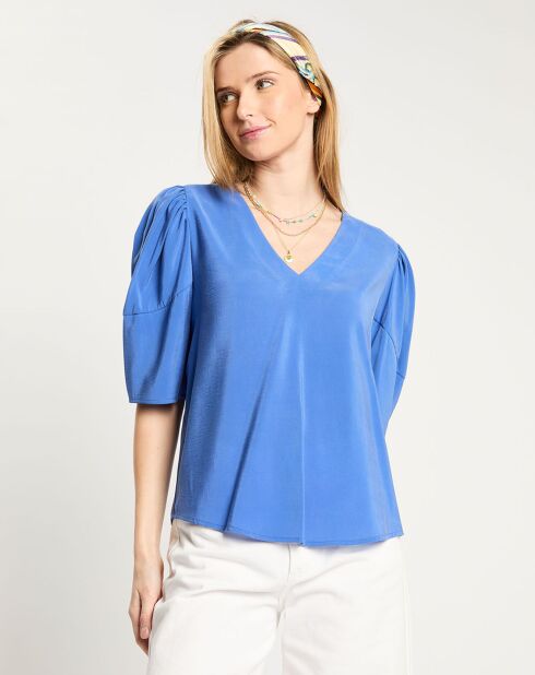 Top fluide bleu moyen