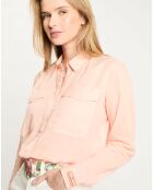 Chemise poche poitrine rose clair