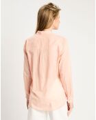 Chemise poche poitrine rose clair