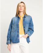 Veste en Jean à franges bleue