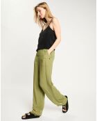 Pantalon large & fluide vert moyen