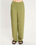 Pantalon large & fluide vert moyen