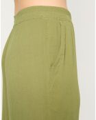 Pantalon large & fluide vert moyen