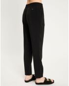 Pantalon Fluide Regular Fit noir