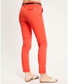 Pantalon Chino slim rouge