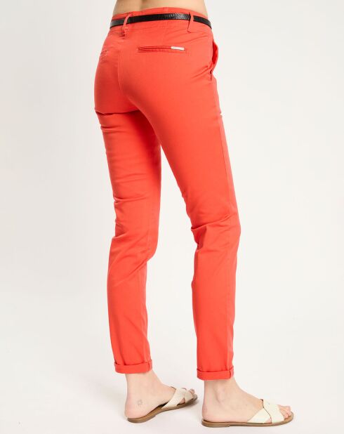 Pantalon Chino slim rouge