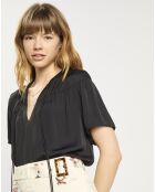 Blouse Lacet noire