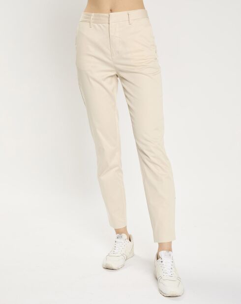 Pantalon chino tr slim écru