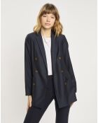 Veste Blazer Triple Bouton bleu foncé