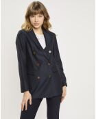 Veste Blazer Triple Bouton bleu foncé