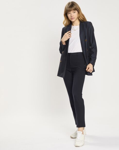 Veste Blazer Triple Bouton bleu foncé