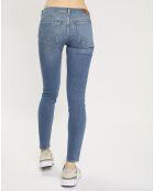 Jean bohemienne taille haute Skinny bleu moyen