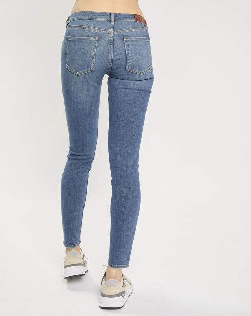 Jean bohemienne taille haute Skinny bleu moyen