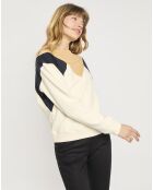 Sweat 100% Coton Bio Color block multicolore