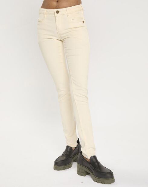 Pantalon skinny écru