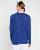 Pull à motifs bleu