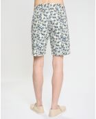 Short Regular Fit Stuart imprimé palmiers blanc/bleu