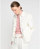 Veste en Coton Biologique Worker blanche