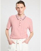 Polo Regular Fit en maille rétro rose