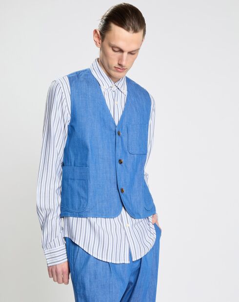 Gilet de Costume bleu vif