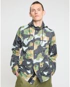 Blouson en nylon camouflage marine/multicolore