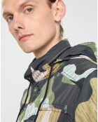 Blouson en nylon camouflage marine/multicolore