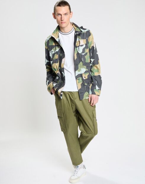 Blouson en nylon camouflage marine/multicolore