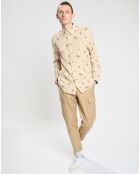 Pantalon cargo Regular Fit uni beige