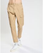 Pantalon cargo Regular Fit uni beige