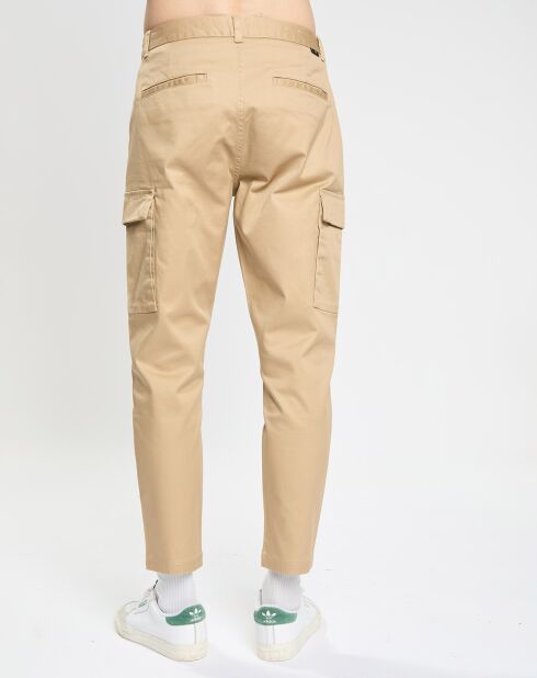 Pantalon cargo Regular Fit uni beige