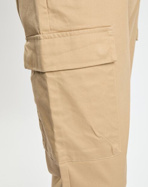 Pantalon cargo Regular Fit uni beige