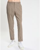 Pantalon de costume Slim Fit Blake à carreaux beige/marron