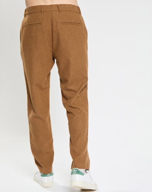 Pantalon Stuart Laine Mélangée Chiné camel