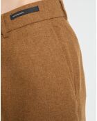 Pantalon Stuart Laine Mélangée Chiné camel