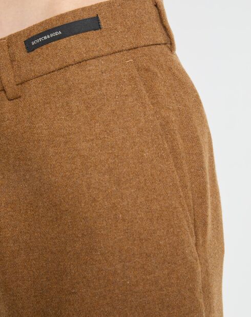 Pantalon Stuart Laine Mélangée Chiné camel