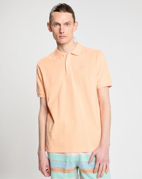 Polo 100% Coton Bio Regular Fit Basic orange clair