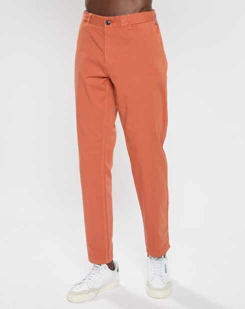 Pantalon chino Slim Fit Stuart Garment Dyed orange