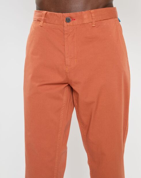 Pantalon chino Slim Fit Stuart Garment Dyed orange