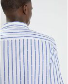 Chemise Rayée Pocket Rf blanc/bleu