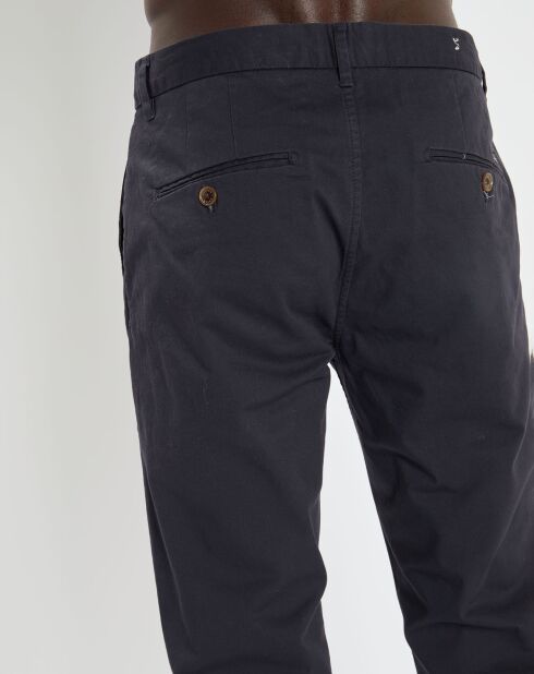 Pantalon Chino Stuart Uni Stretch bleu marine