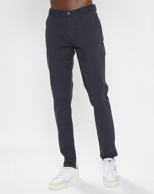 Pantalon Chino Stuart Uni Stretch bleu marine