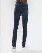 Jean en Coton Bio mélangé Skinny Fit Skim bleu foncé