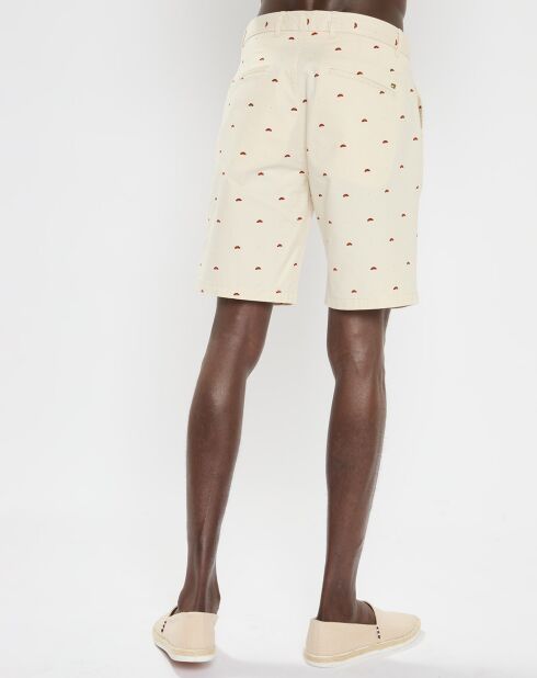 Stuart Shorts - ecrufarbener Mikrodruck