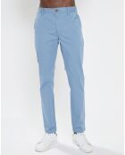 Pantalon Chino Super Slim Fit en Coton Bio mélangé Stretch bleu ciel