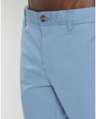 Pantalon Chino Super Slim Fit en Coton Bio mélangé Stretch bleu ciel