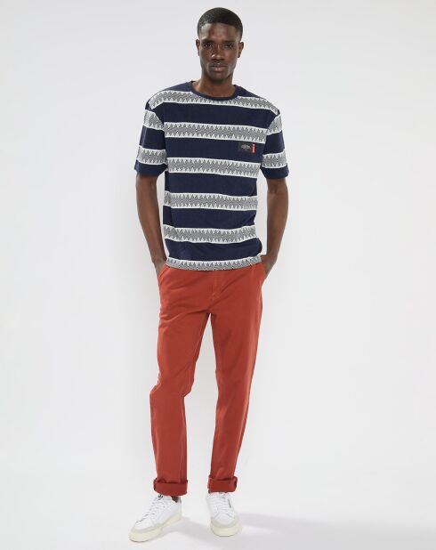 Pantalon Slim Fit Stuart Garment Die Twill orange brique