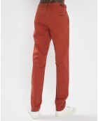 Pantalon Slim Fit Stuart Garment Die Twill orange brique