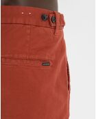 Pantalon Slim Fit Stuart Garment Die Twill orange brique