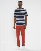 Pantalon Slim Fit Stuart Garment Die Twill orange brique