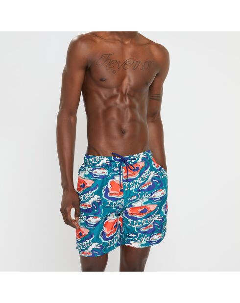 bañador estampado verde/azul